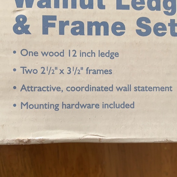 NEW CARR Walnut Ledge Floating Shelve 2 Frame Set - Picture 2 of 10